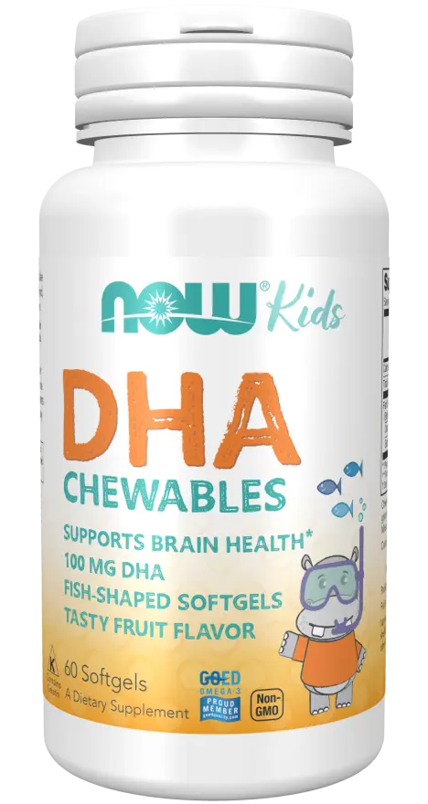 Kid  Dha 100mg  60caps Mastigaveis Now NOW