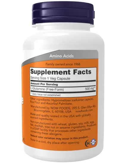 L-Glutamine 500mg 120caps Now NOW