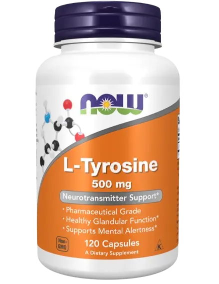 L-Tyrosine 500mg 60caps Now - Viva Saudável