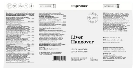 Liver Hangover 60 Caps Ecogenetics Ecogenetics