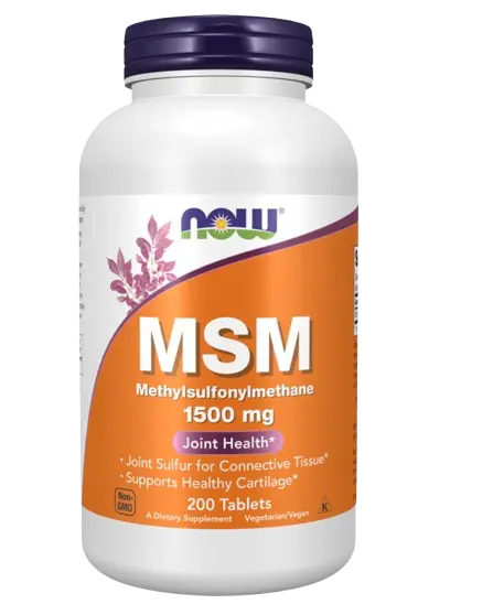 MSM 1500 mg 200 Comprimidos Now Foods NOW
