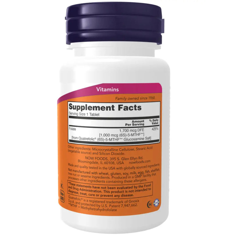 Methyl Folato 1.000 mcg 90 Tablets Now - Viva Saudável