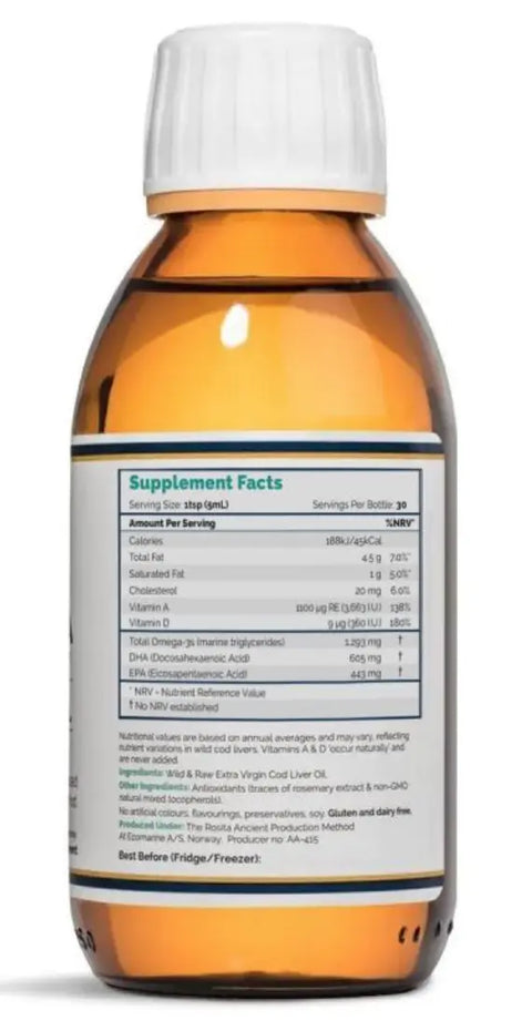 Óleo de Fígado de Bacalhau 150 ml Rosita Rosita