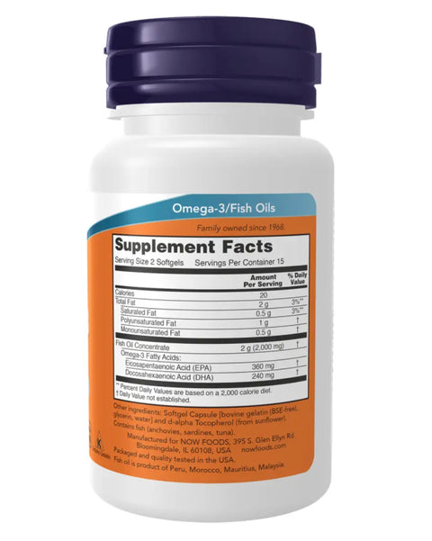 Omega 3 Choles Free 180 EPA/120 DHA 100 Caps Now NOW