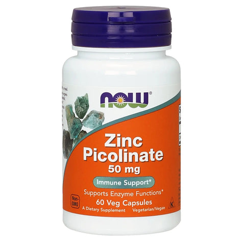Picolato de Zinco 50mg 60cápsulas Now Foods NOW
