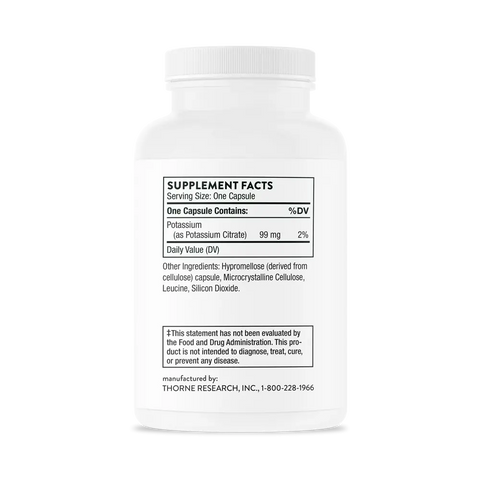 Potassium Citrate 90 Caps Thorne Research Thorne Research