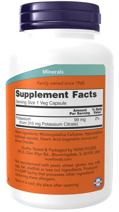 Potassium Citrate 99mg 180 Caps Now NOW