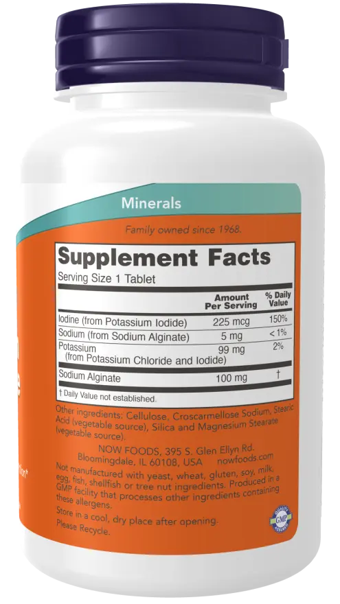 Potassium Citrate Plus Iodine 180 Tablets Now - Viva Saudável
