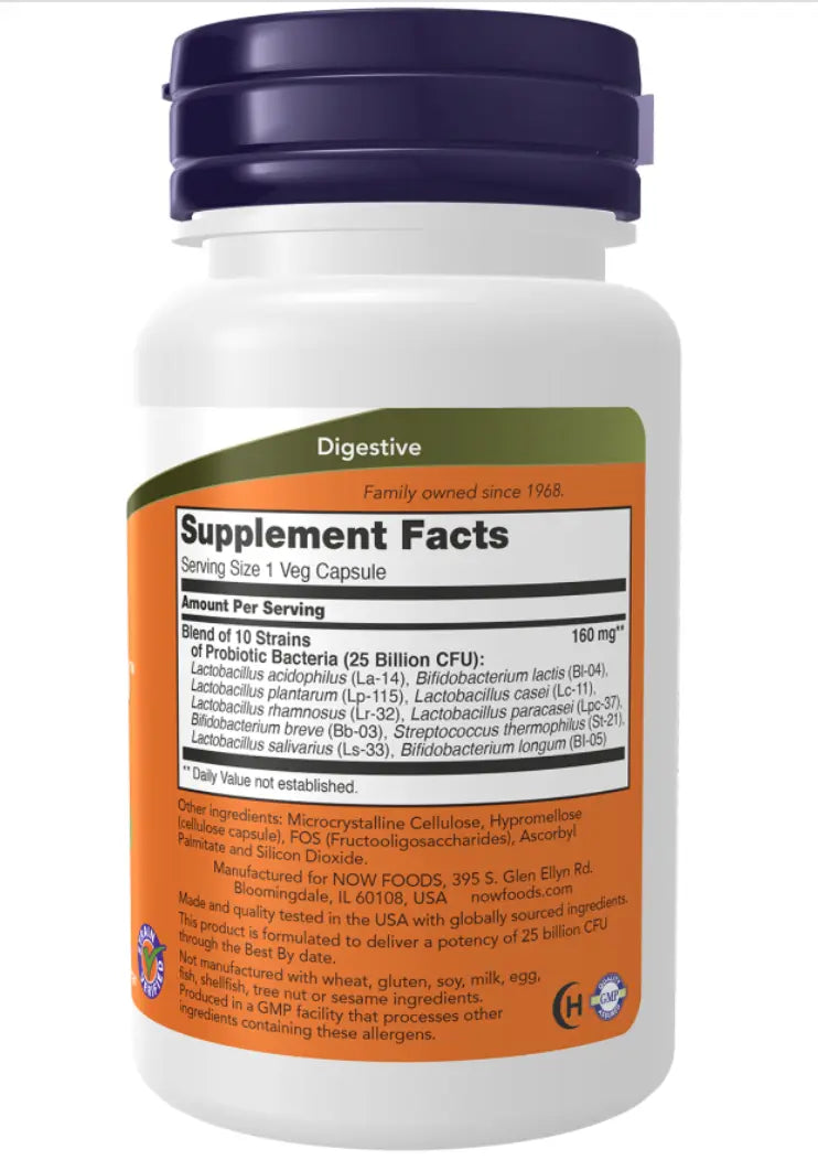Probiotic 10 25 Billion 50 Caps Now - Viva Saudável