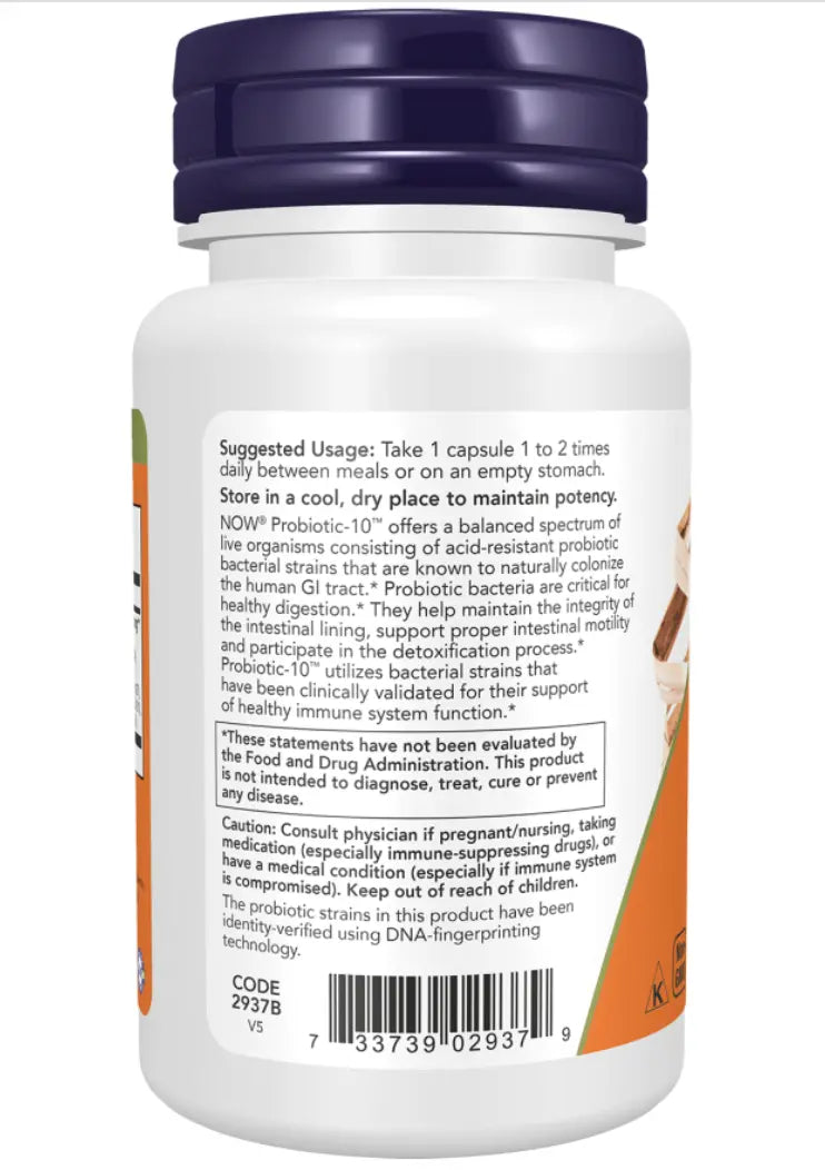 Probiotic 10 25 Billion 50 Caps Now - Viva Saudável