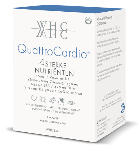 QuattroCardio – Ómega 3 + CoQ10 + Vit D3 + K2 90 caps whc
