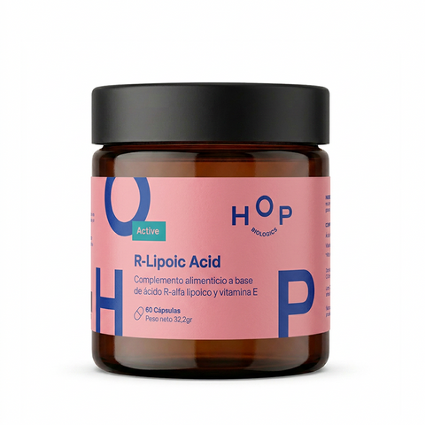 R-Lipoic Acid Ácido R-Alfa-Lipóico 150 mg 60 Cápsulas HOP Biologics