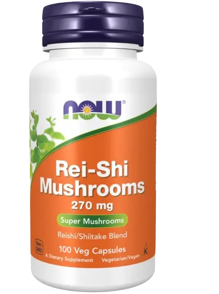 Reishi & Shitake Mushrooms 270mg 100caps Now NOW