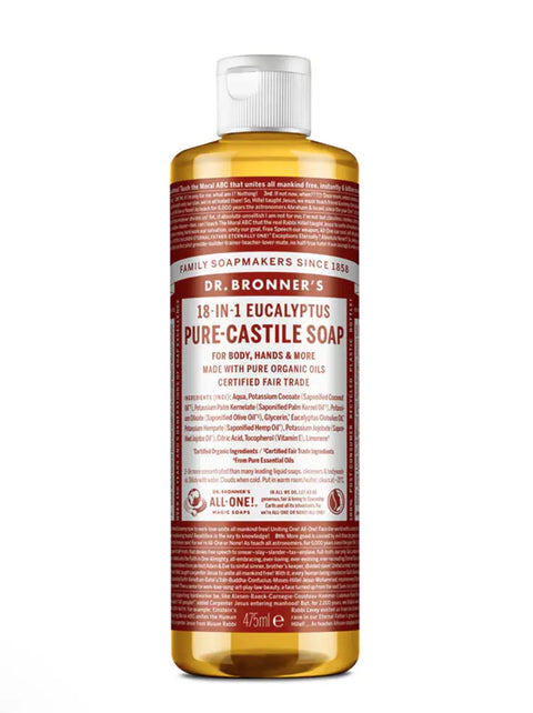 Sabonete Líquido Biológico – Eucalipto 475 ml Dr. Bonner's - Viva Saudável