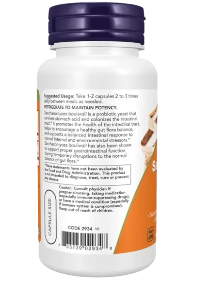 Saccharomyces Boularddi 60caps Now - Viva Saudável