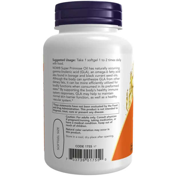 Super Primrose 1300mg 60caps Now - Viva Saudável
