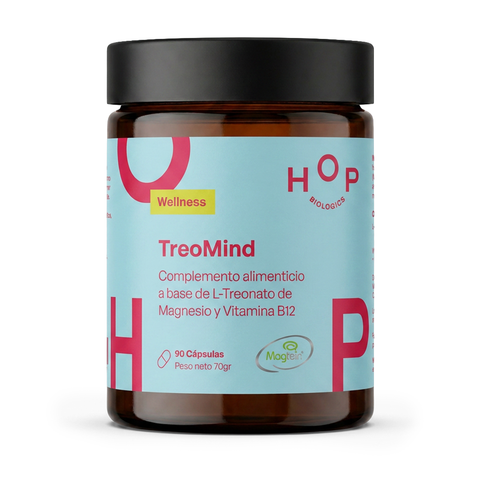 TreoMind L-Treonato de Magnésio e B12 90 Cápsulas HOP Biologics