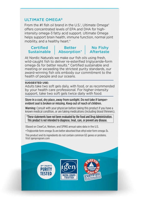 Ultimate Omega 3 60 Caps Nordic Naturals Viva Saudável
