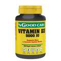 Vitamin D3 5000iu  100 cápsulas  Good Care - Viva Saudável