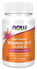 Vitamina D-3 10.000 IU 120 Caps Now NOW