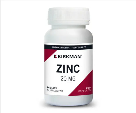 Zinc 20mg Biomax Series 250 caps Kirkman Labs Kirkman