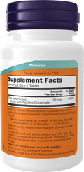 Zinc Gluconate 50mg 100caps  Now NOW