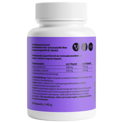 Acetyl-L-Carnitine 500mg - Viva Saudável