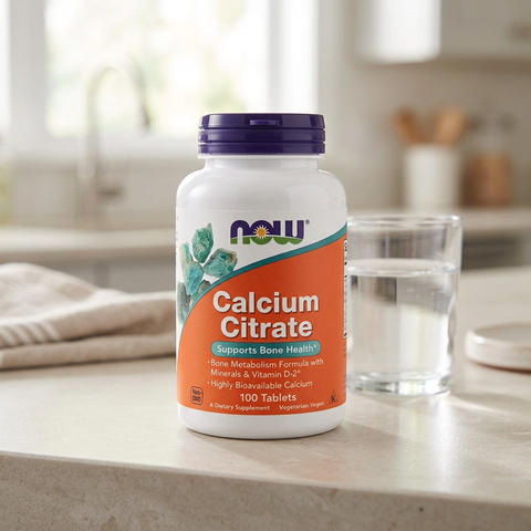 Calcium Citrate NOW, fotografia lifestyle