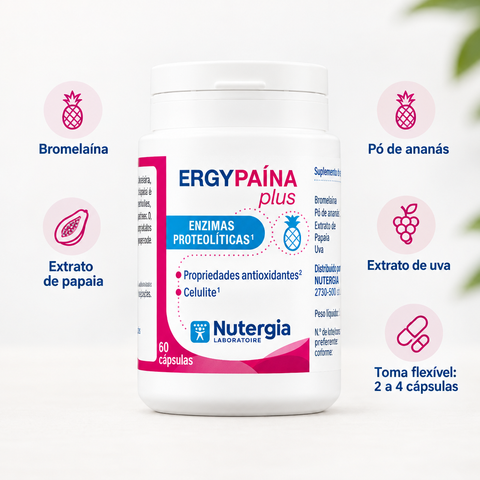 ERGYPÁINA Plus Nutergia com badges informativos