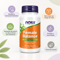 Female Balance NOW Foods – embalagem com os destaques da fórmula