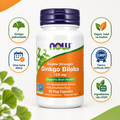 Ginkgo Biloba NOW com badges