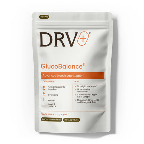 GlucoBalance® DRV+ (DR.VEGAN) – cromo, canela e inositol, 60 cápsulas veganas – envase