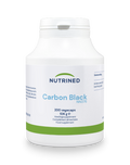 Frasco Carbon Black NutriNed 200 cápsulas vegetais carvão ativado certificado apoio detox vista frontal