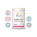 Embalagem Be-Life Anti-Stress 600 com badges sobre magnésio, zinco, vitaminas do complexo B, toma diária e adultos