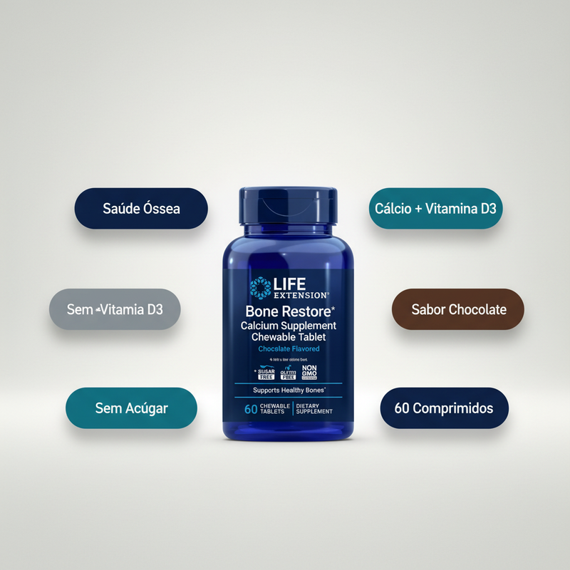 Bone Restore Life Extension – embalagem com os destaques da fórmula