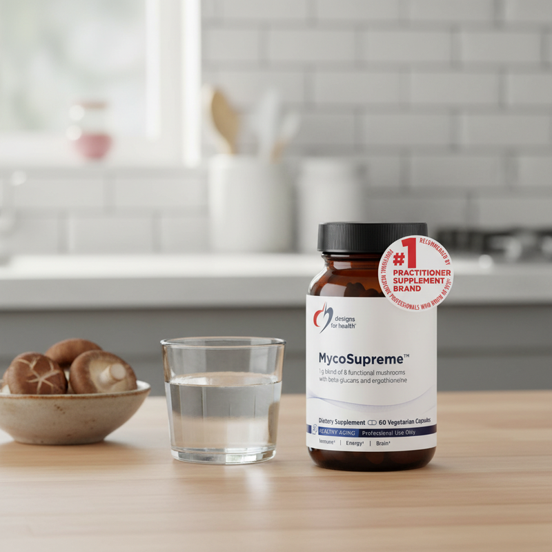 MycoSupreme Designs for Health – embalagem numa rotina diária