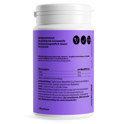 L-Arginina + L-Citrulina em Pó 180g - Viva Saudável