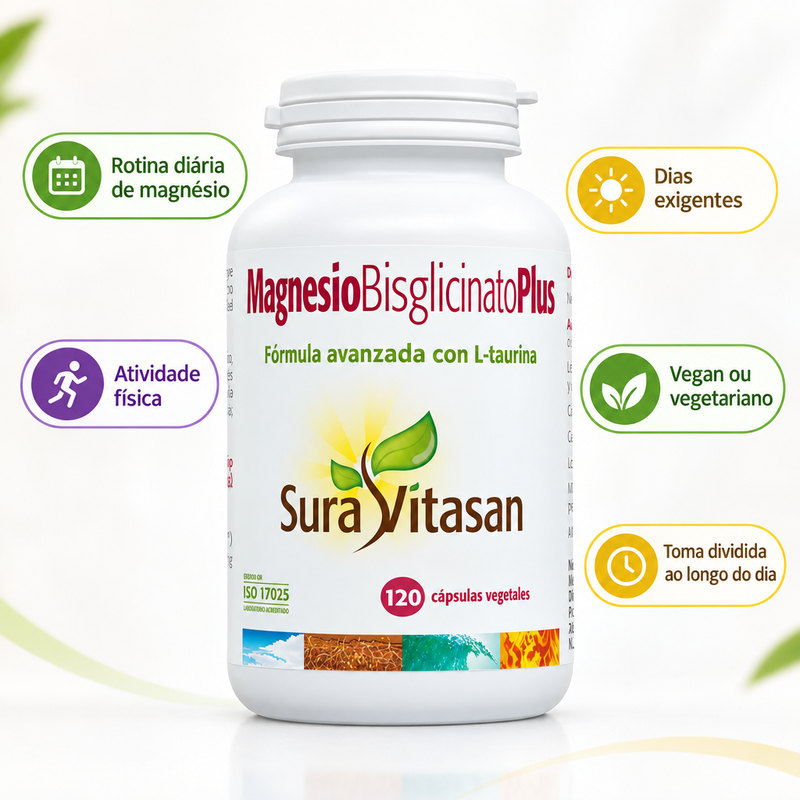 Magnésio Bisglicinato Plus com badges