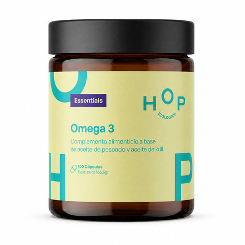 Ómega 3 Óleo de Peixe e Krill 100 Cápsulas HOP Biologics