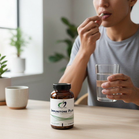 Pessoa a utilizar Immunitone Plus