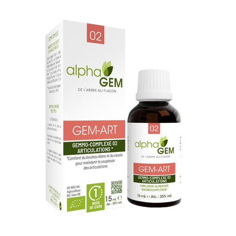 Gem-Art 2 Alphagem 15 ml – complexo de gemoterapia com bétula, videira, pinheiro-da-montanha e groselheira-negra