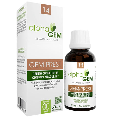 Gem-Prest 14 Alphagem 50 ml – complexo de gemoterapia com sequoia, sabal e epilóbio