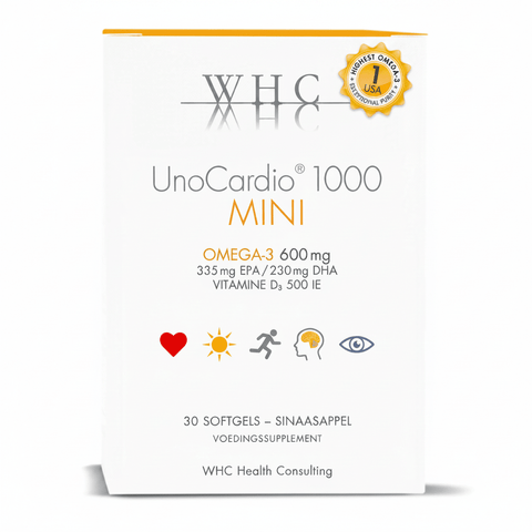 UnoCardio 1000 Mini – 600 mg Ómega 3 + Vit D3 60 Drag. WHC - Viva Saudável