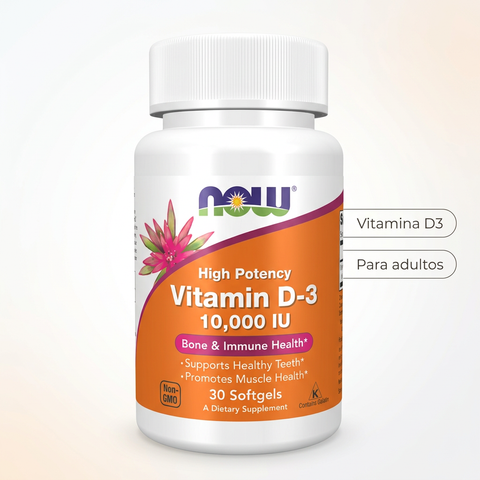 Vitamina D3 NOW, imagem informativa